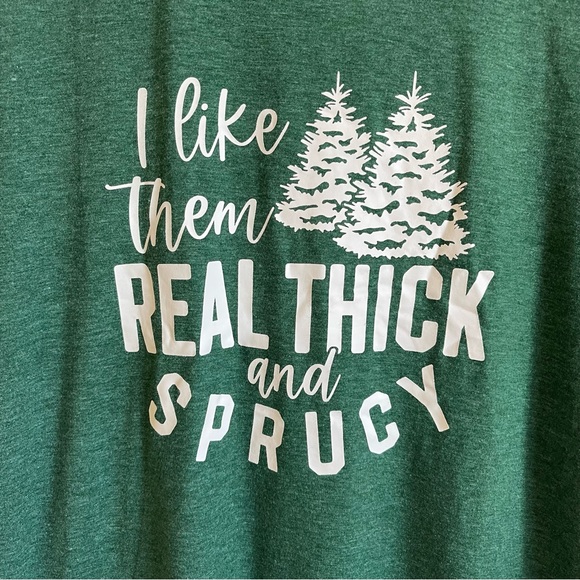 NWT Christmas Tree and Funny T-Shirt, Casual, Crew Neck Cotton Blend Shirt - Picture 3 of 10